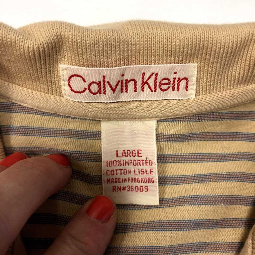 Calvin Klein 80's Calvin Klein CK Beige Pink STRI… - image 3