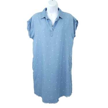 Other Thread Supply Tab Sleeve Chambray Raw Hem D… - image 1