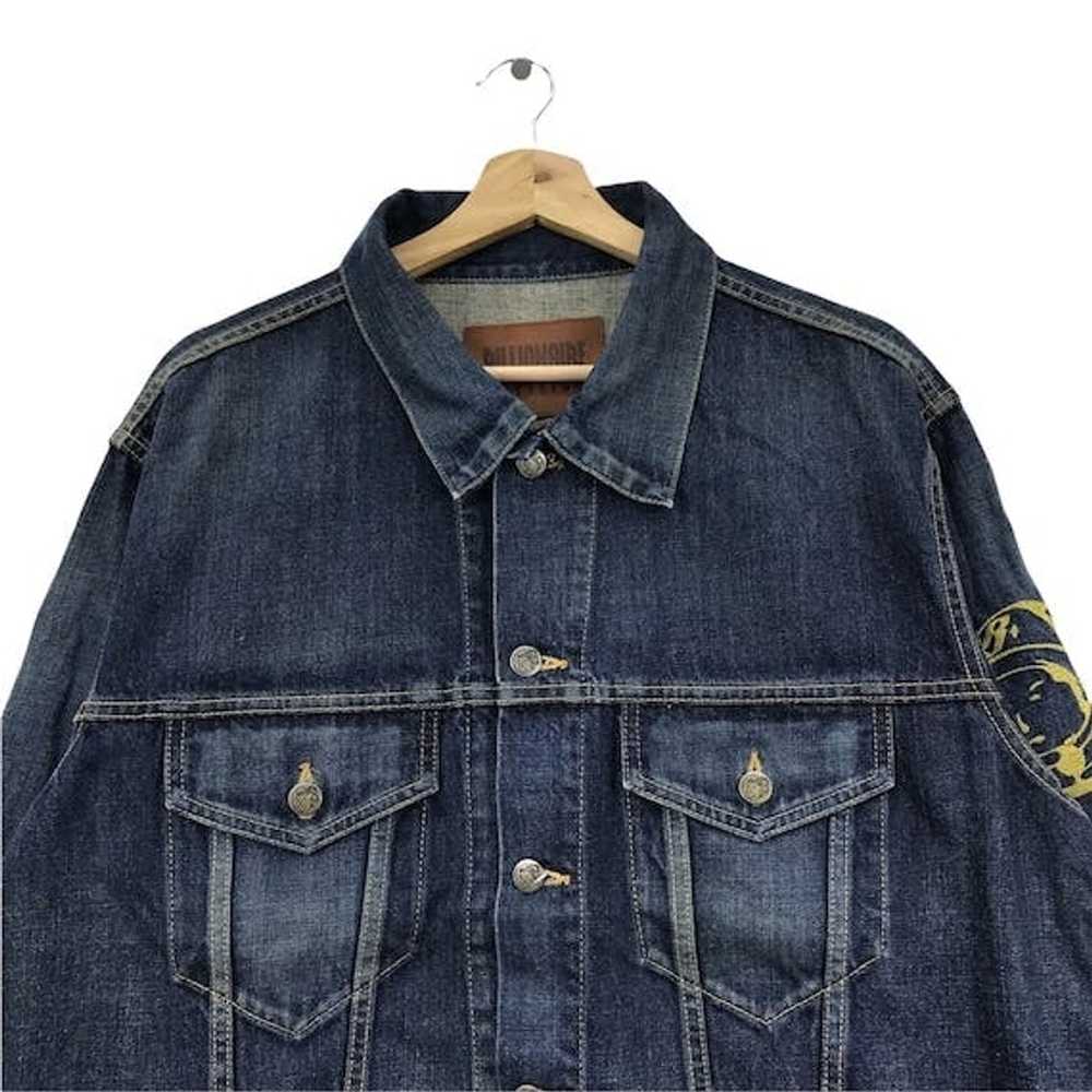 Billionaire Boys Club Blue Printed Denim Jacket - Indigo