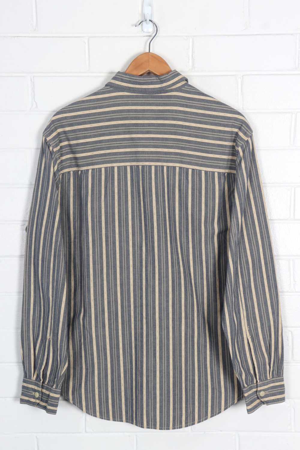 LEVI'S Blue & Beige Striped Button Up Long Sleeve… - image 3
