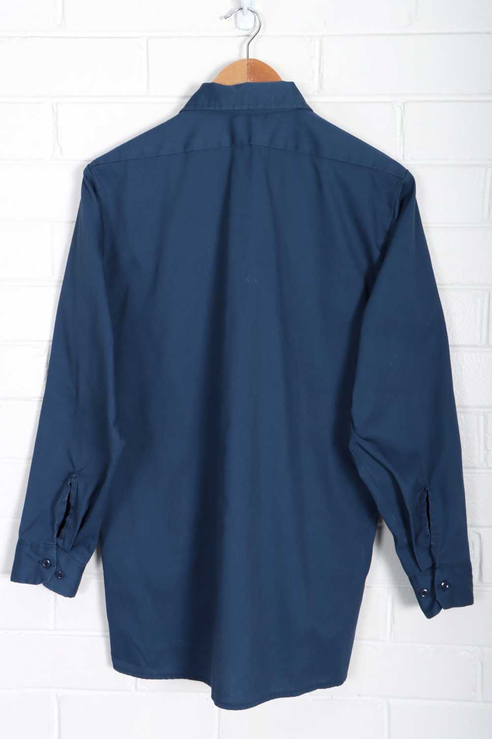 DICKIES Blue Long Sleeve Work Shirt USA Made (M) - image 2