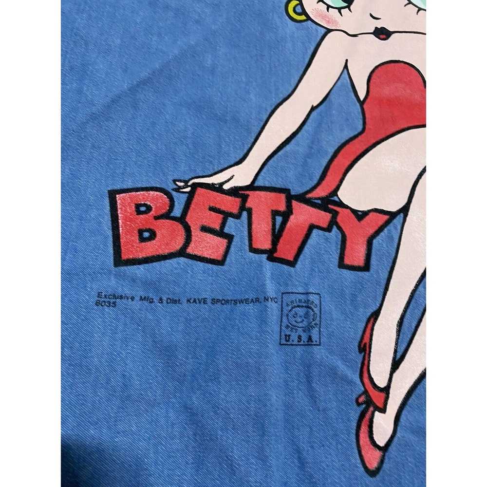 Vintage Vintage 90s Ladies Denim Betty Boop Shirt… - image 5
