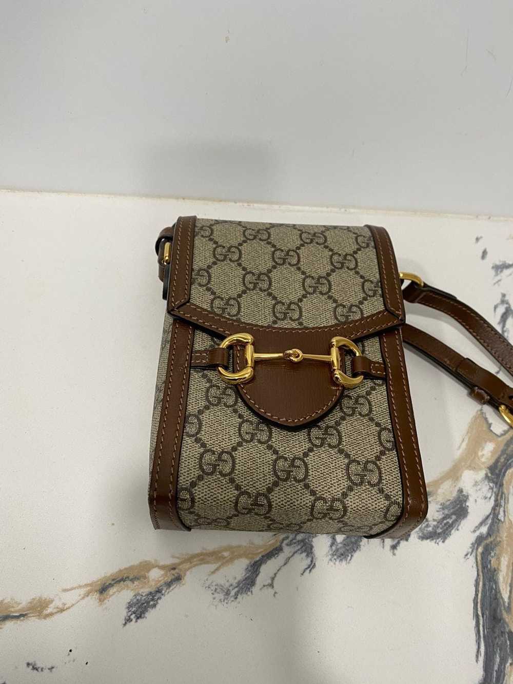 Gucci Gucci Monogram Horsebit 1955 Mini Bag - Gem