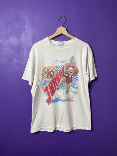 Vintage 1991 Los Angeles Lakers All Over Print Salem Sportswear NBA T Shirt  XL