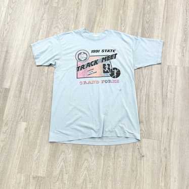 Hanes VINTAGE 1991 State Track Meet Single Stitch… - image 1