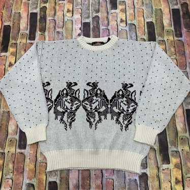 Vintage Vintage wolves sweater - image 1