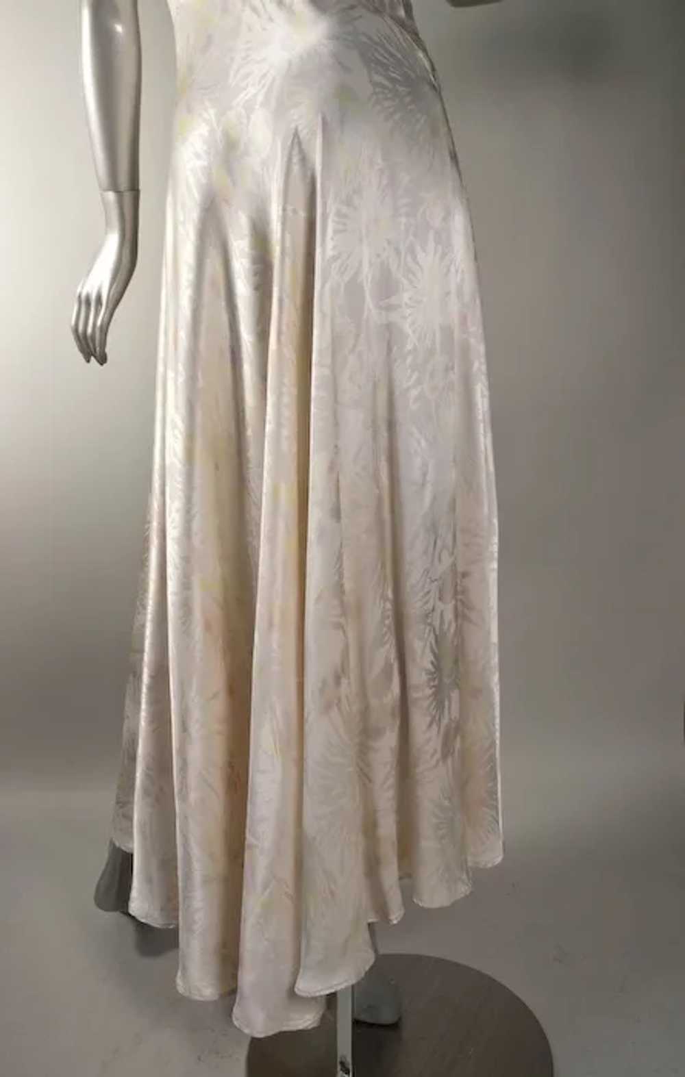 Beautiful 1930's Rayon Satin Bias Cut Gown - image 4