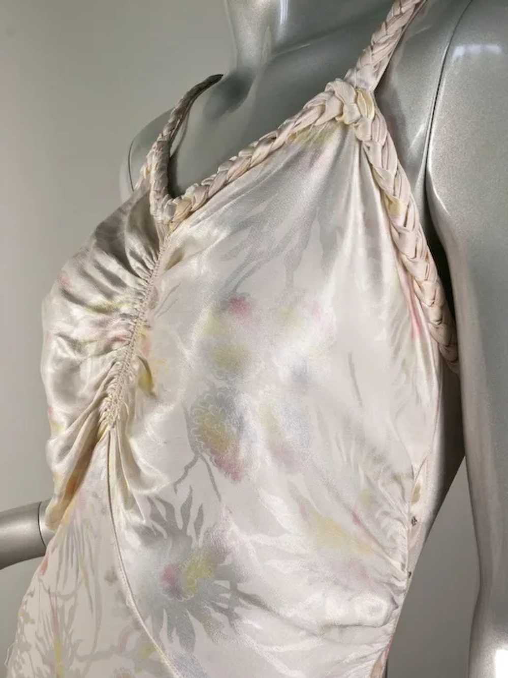 Beautiful 1930's Rayon Satin Bias Cut Gown - image 6