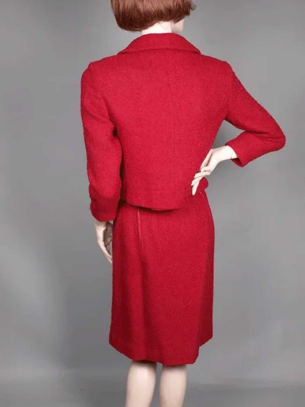 1950's Jacques Heim Red Boucle Wool  Suit I. Magn… - image 5