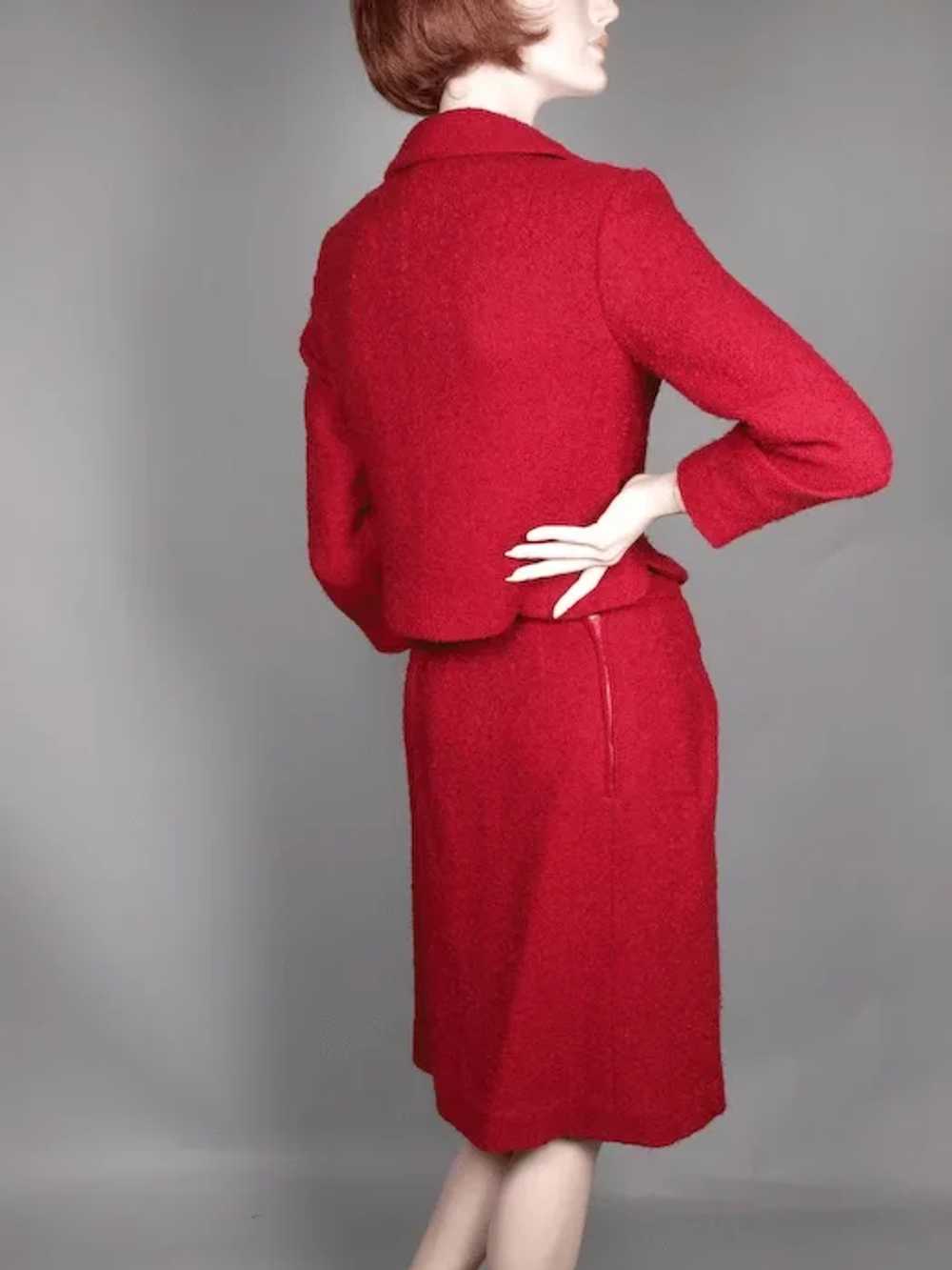 1950's Jacques Heim Red Boucle Wool  Suit I. Magn… - image 6