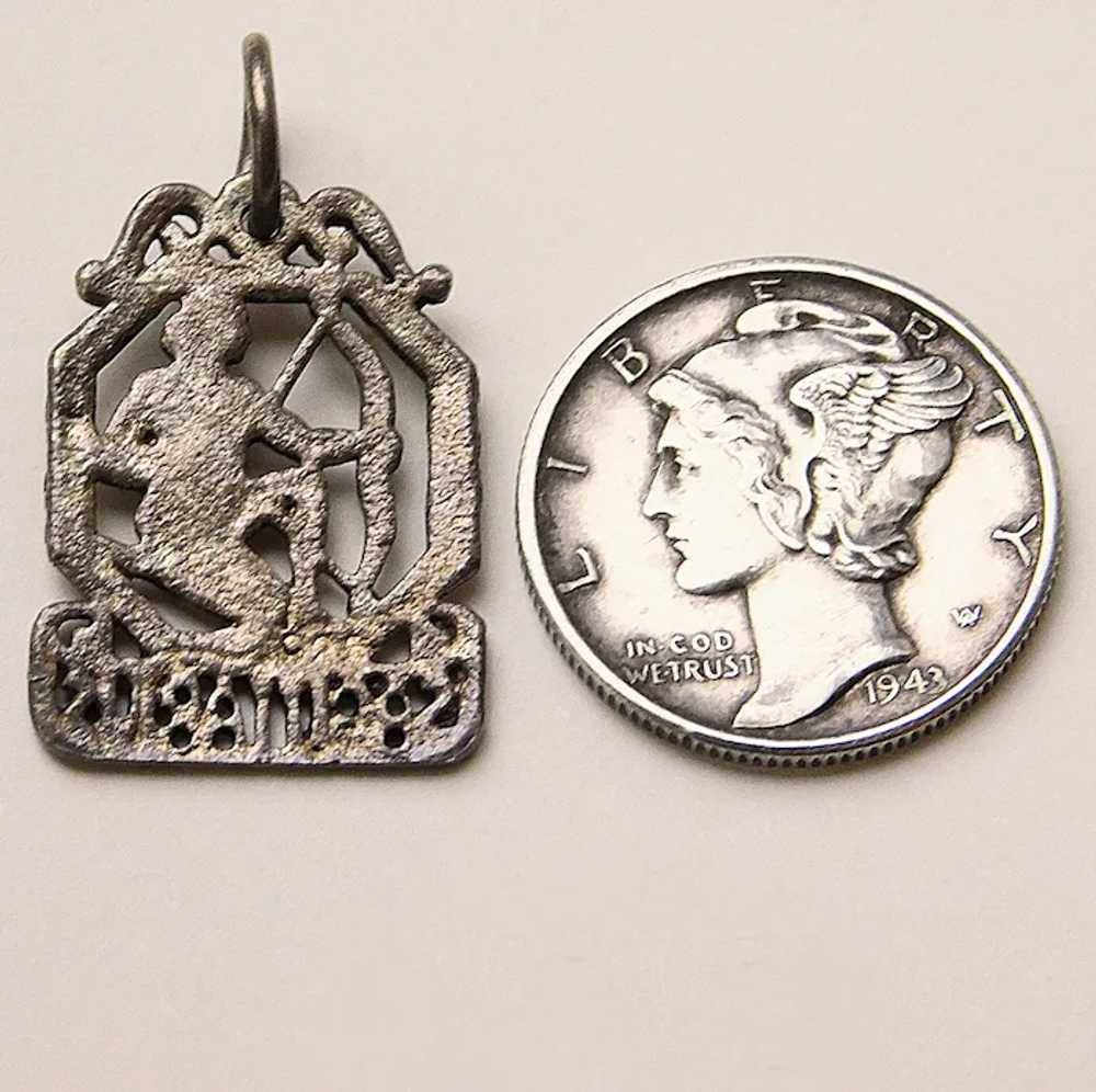 Sterling SAGITTARIUS Vintage Estate Charm - Zodia… - image 2