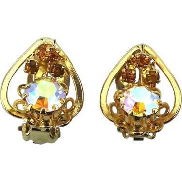 1950s Austrian Crystal Rhinestone Earrings on Orig