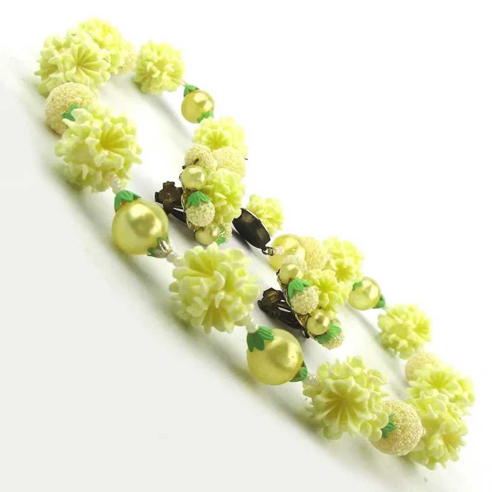 1950s Japan Popcorn Sugar Beads Necklace Earrings… - image 4