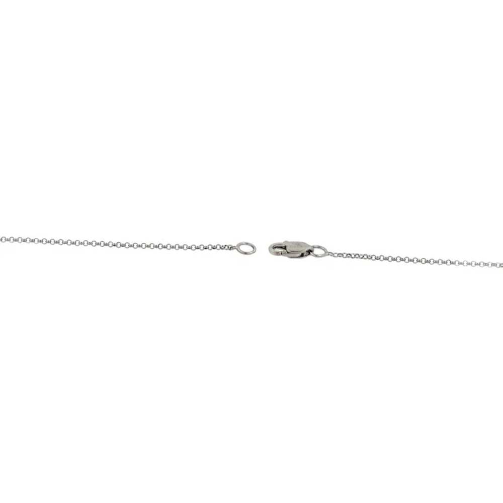 Cluster Diamond Station Necklace 14K White Gold C… - image 4