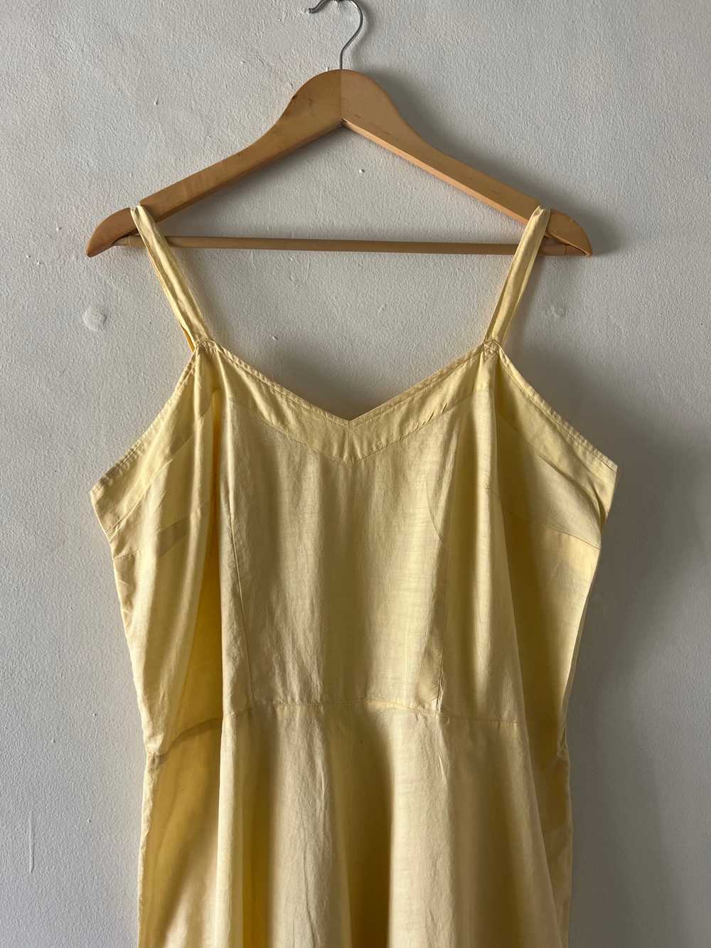 Vintage Cotton Yellow Dress (L) - image 3