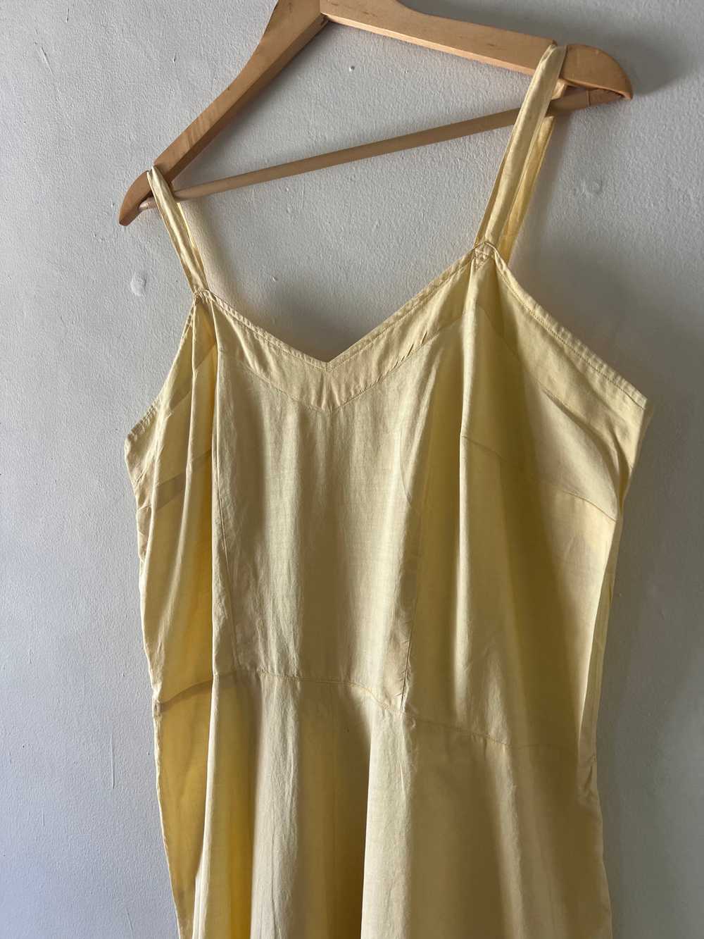 Vintage Cotton Yellow Dress (L) - image 5