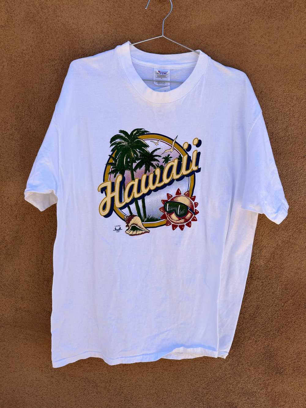 White Hawaii Sun and Shell Tee - image 1