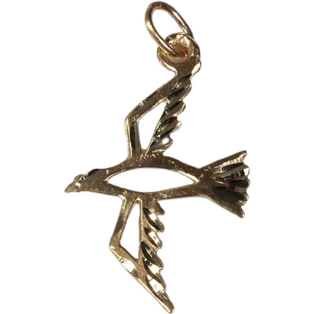 Seagull Charm in 14K Yellow Gold - image 1