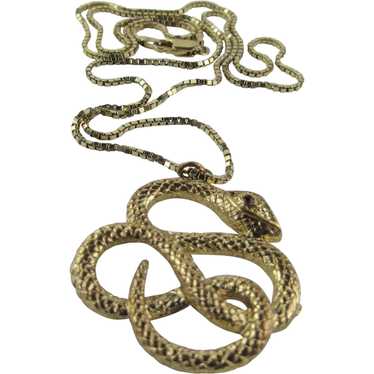 Sterling Silver Gilt Wash Sterling Silver Serpent 