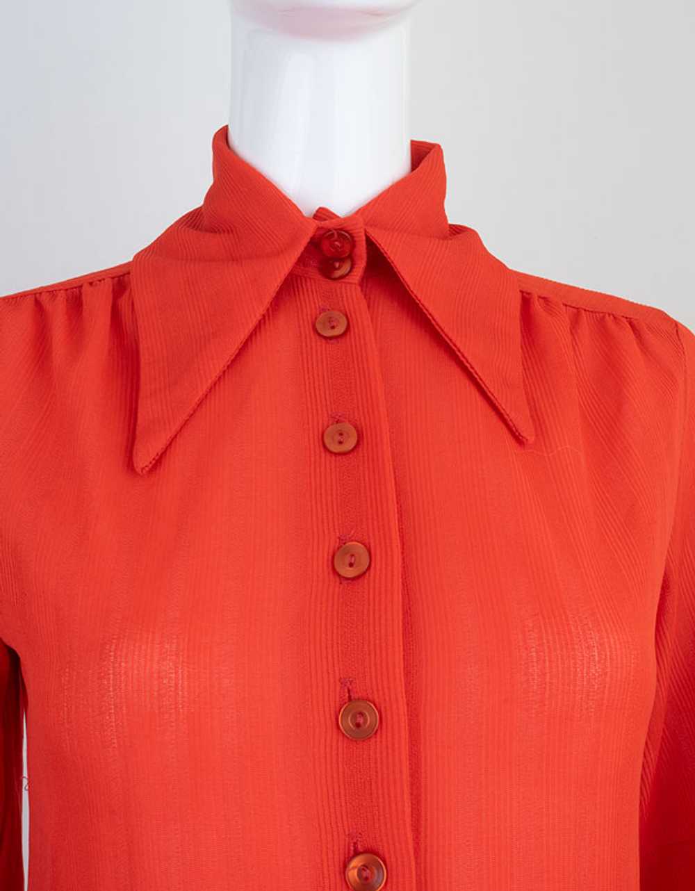 Red 1970s Bodysuit - image 4