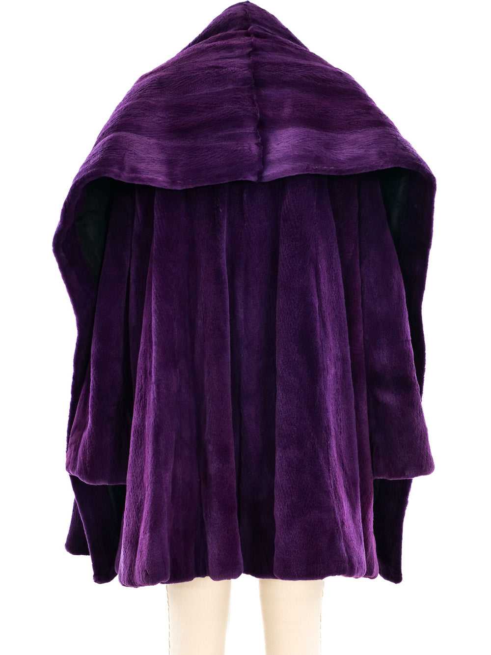 Arnold Scaasi Amethyst Sheared Beaver Coat and Sh… - image 6