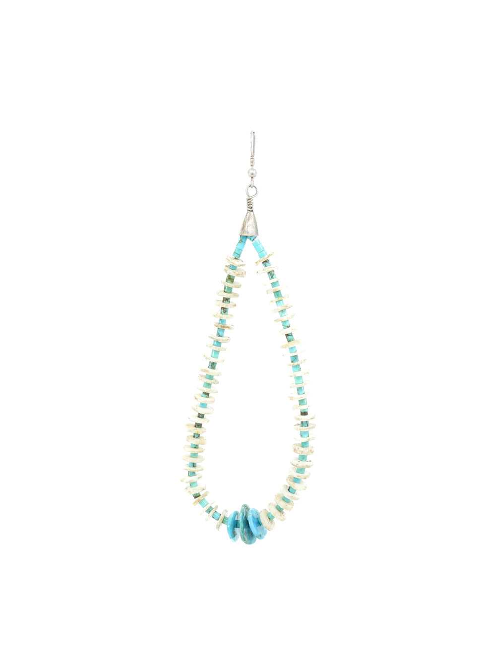 Turquoise Shell Teardrop Earrings - image 2