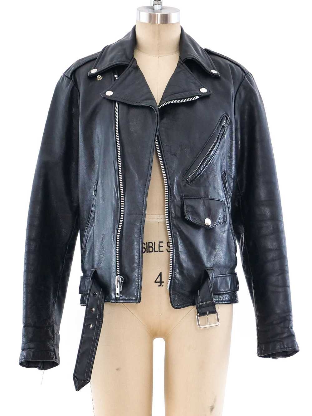 Leather Motorcycle Jacket - image 1