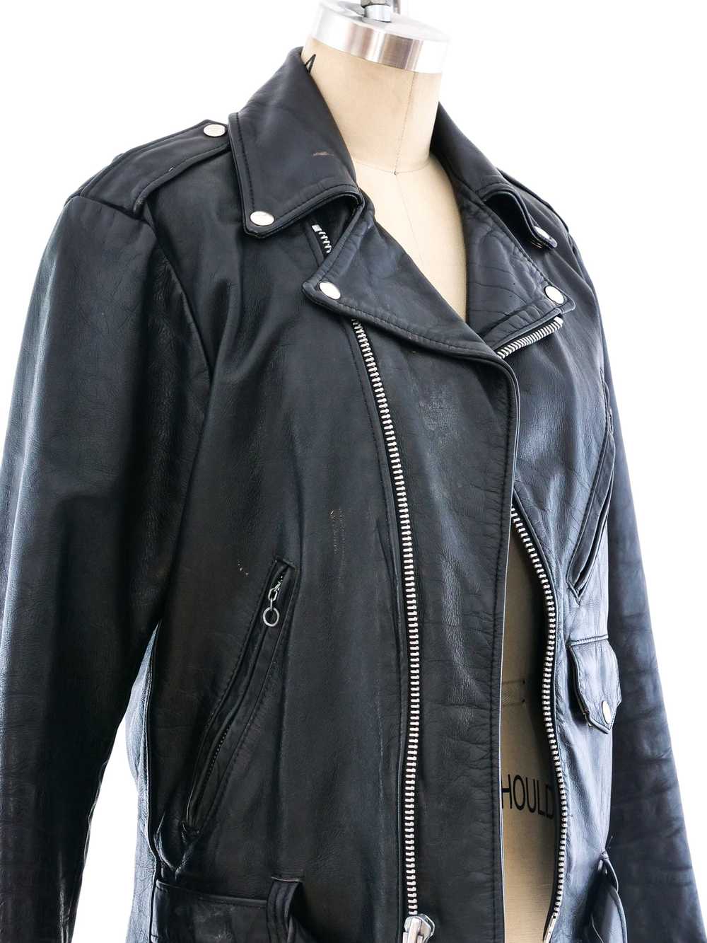 Leather Motorcycle Jacket - image 5