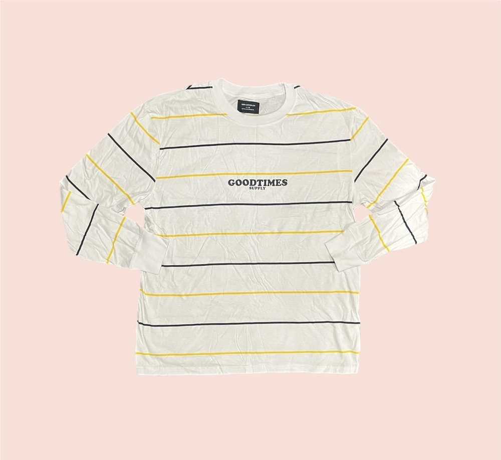 Streetwear × Vintage Good Times Supply Striped Lo… - image 1