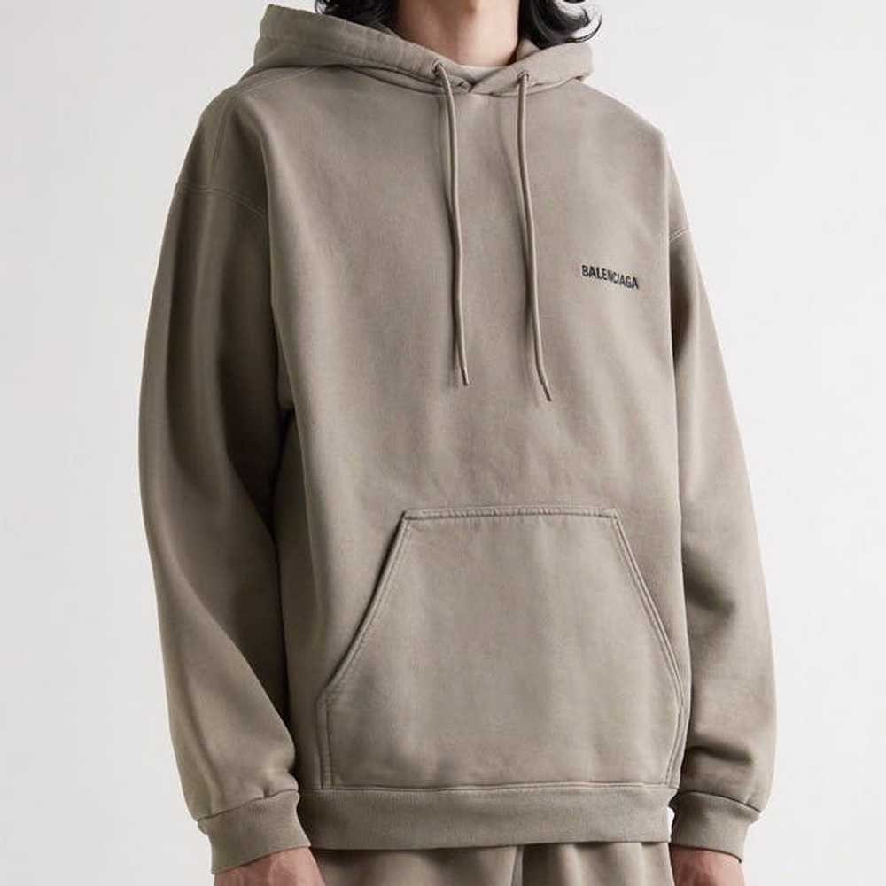 Balenciaga Balenciaga Brown Embroidered Hoodie - image 2