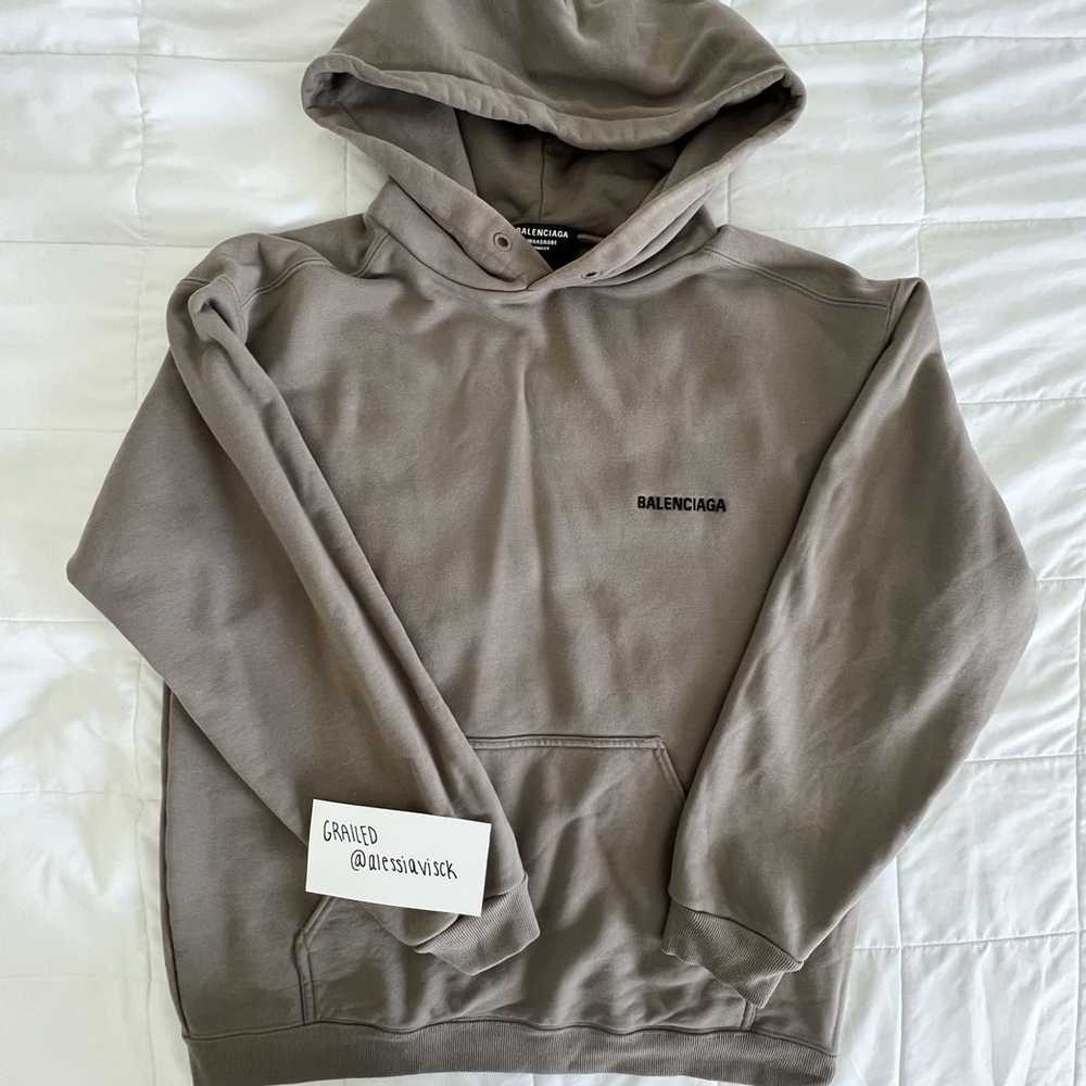 Balenciaga Balenciaga Brown Embroidered Hoodie - image 3