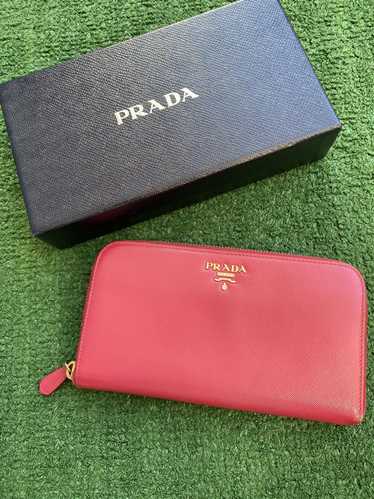 Prada Saffiano metal zippy wallet