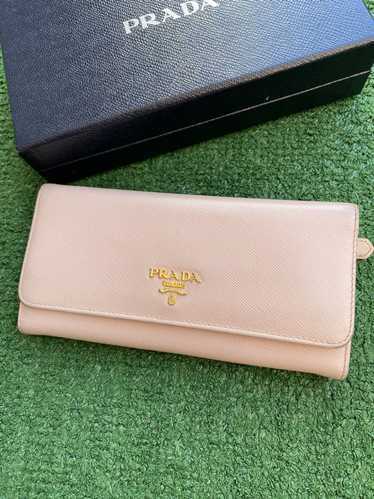 Prada Saffiano metal long wallet