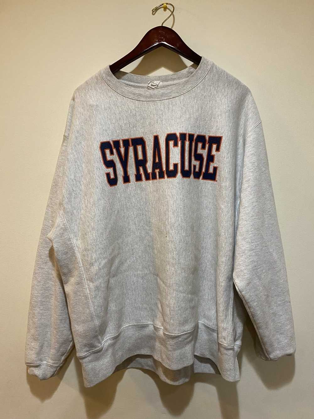 Vintage Champion Reverse Weave Syracuse U Polka Dot Sweatshirt Large SS837
