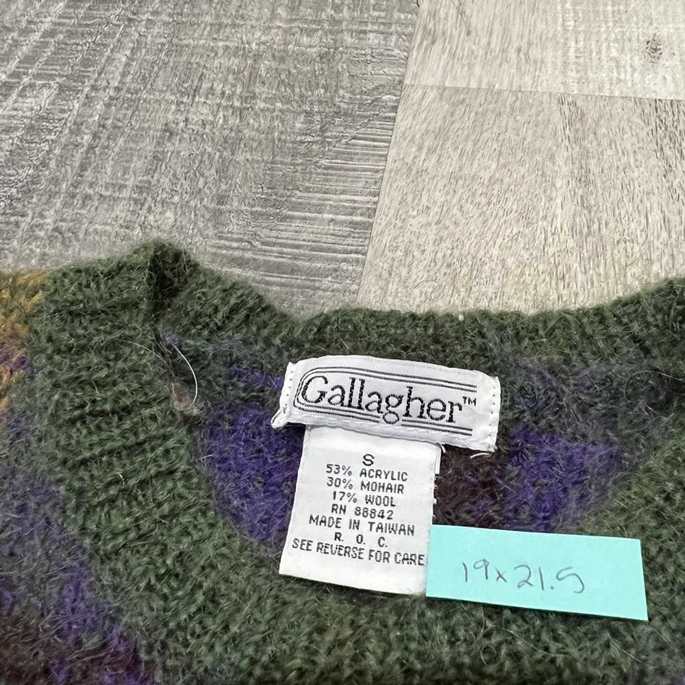 Vintage VTG Gallgher Purple Plaid Mohair Wool Fuz… - image 4