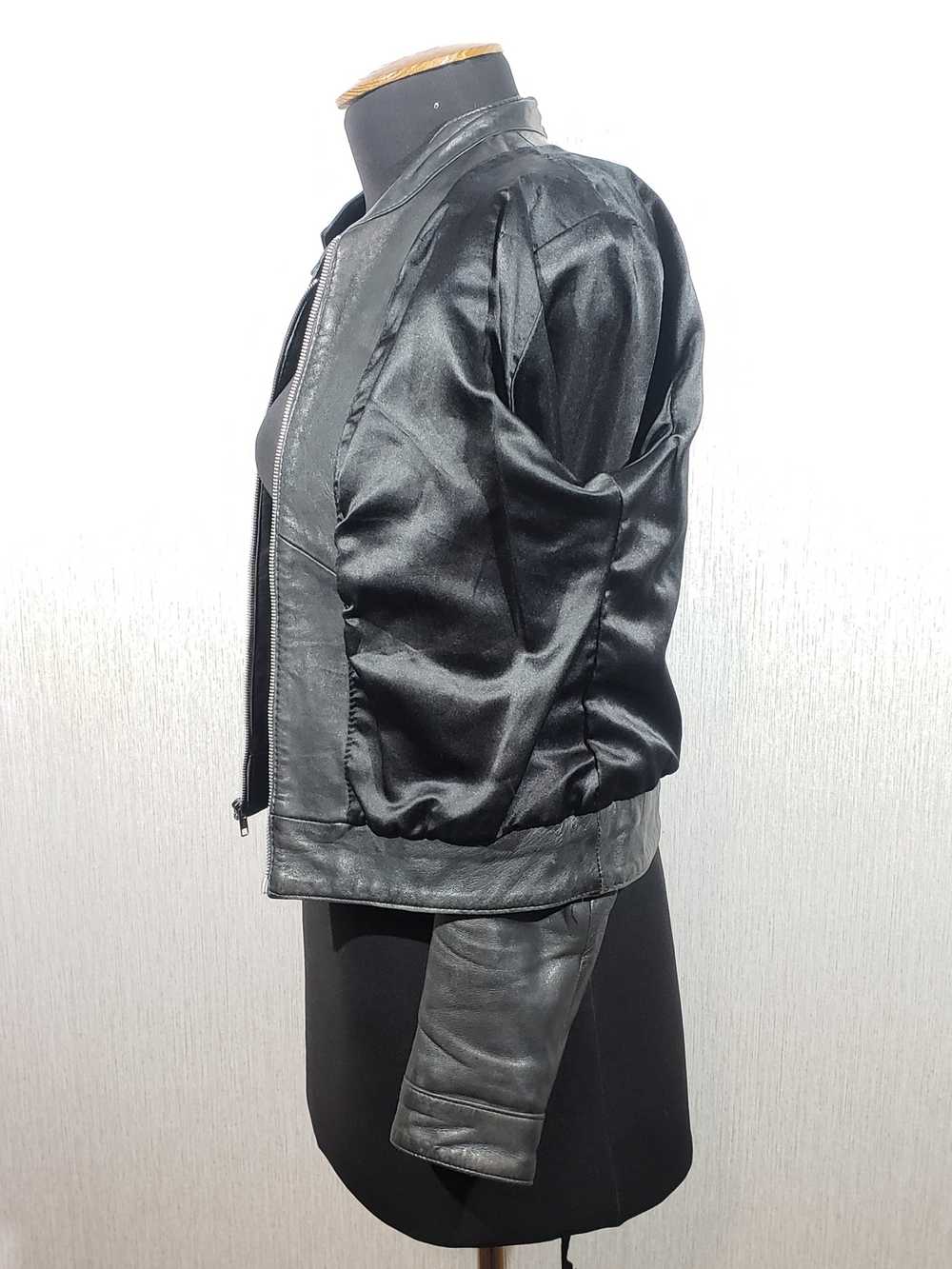 Designer × Leather Jacket Black women's sports ja… - image 8