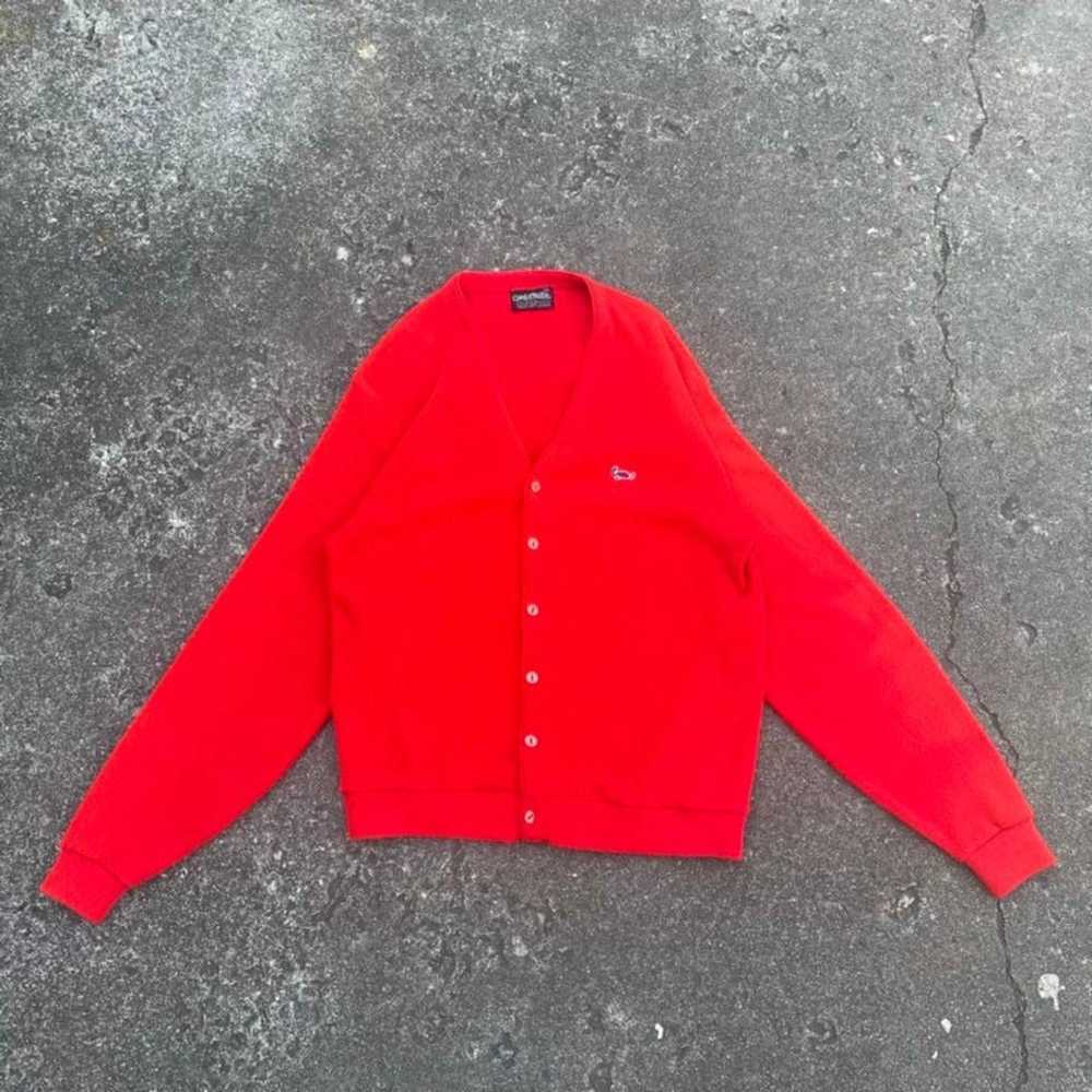 Vintage Vintage Challenger Red Cardigan Sweater M… - image 2