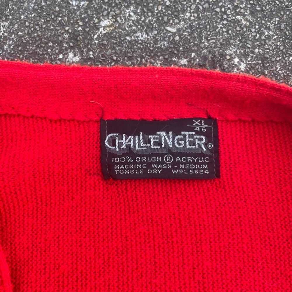 Vintage Vintage Challenger Red Cardigan Sweater M… - image 5