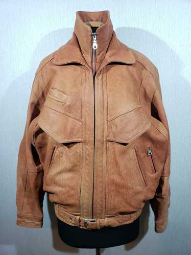 Designer × Leather Jacket Reliable brown leather j