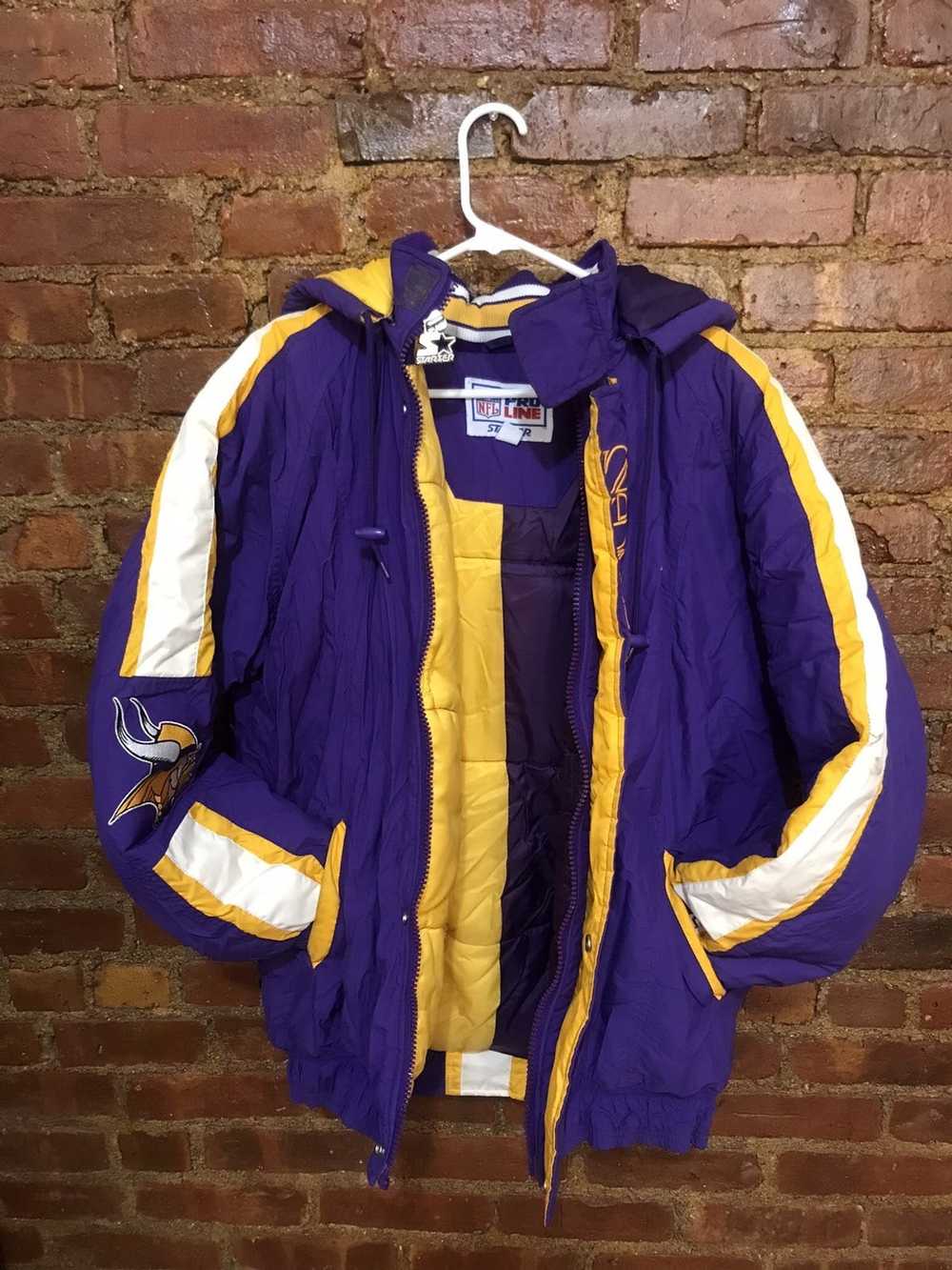 STARTER, Jackets & Coats, Vintage 9s Minnesota Vikings Pro Line Starter  Jacket Full Zip Up Nfl