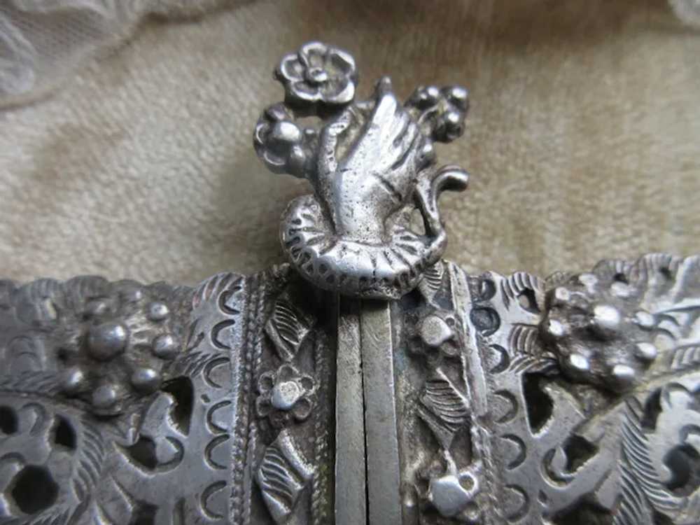 Antique Silver Buckle Victorian Hand Jewelry - image 2
