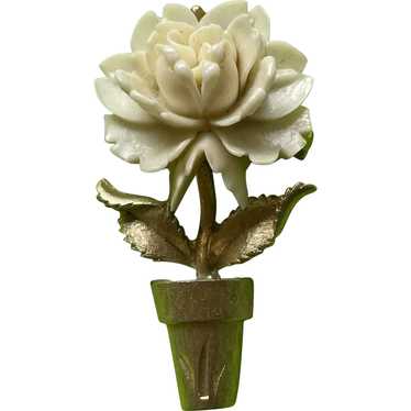 Pretty Potted Flower Pin - Mamselle - image 1