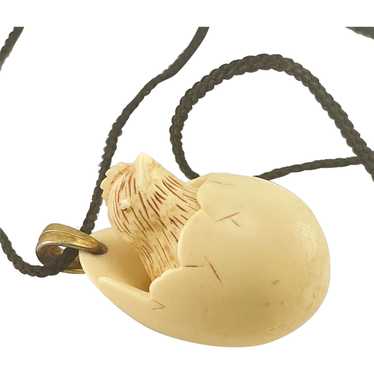 Luca Razza Hatching Chick Resin Necklace from 197… - image 1