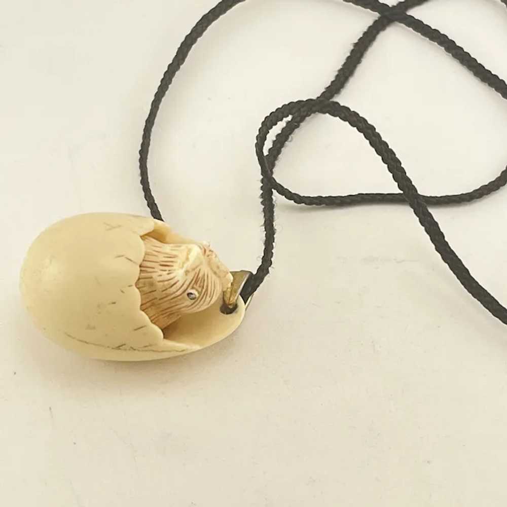 Luca Razza Hatching Chick Resin Necklace from 197… - image 2