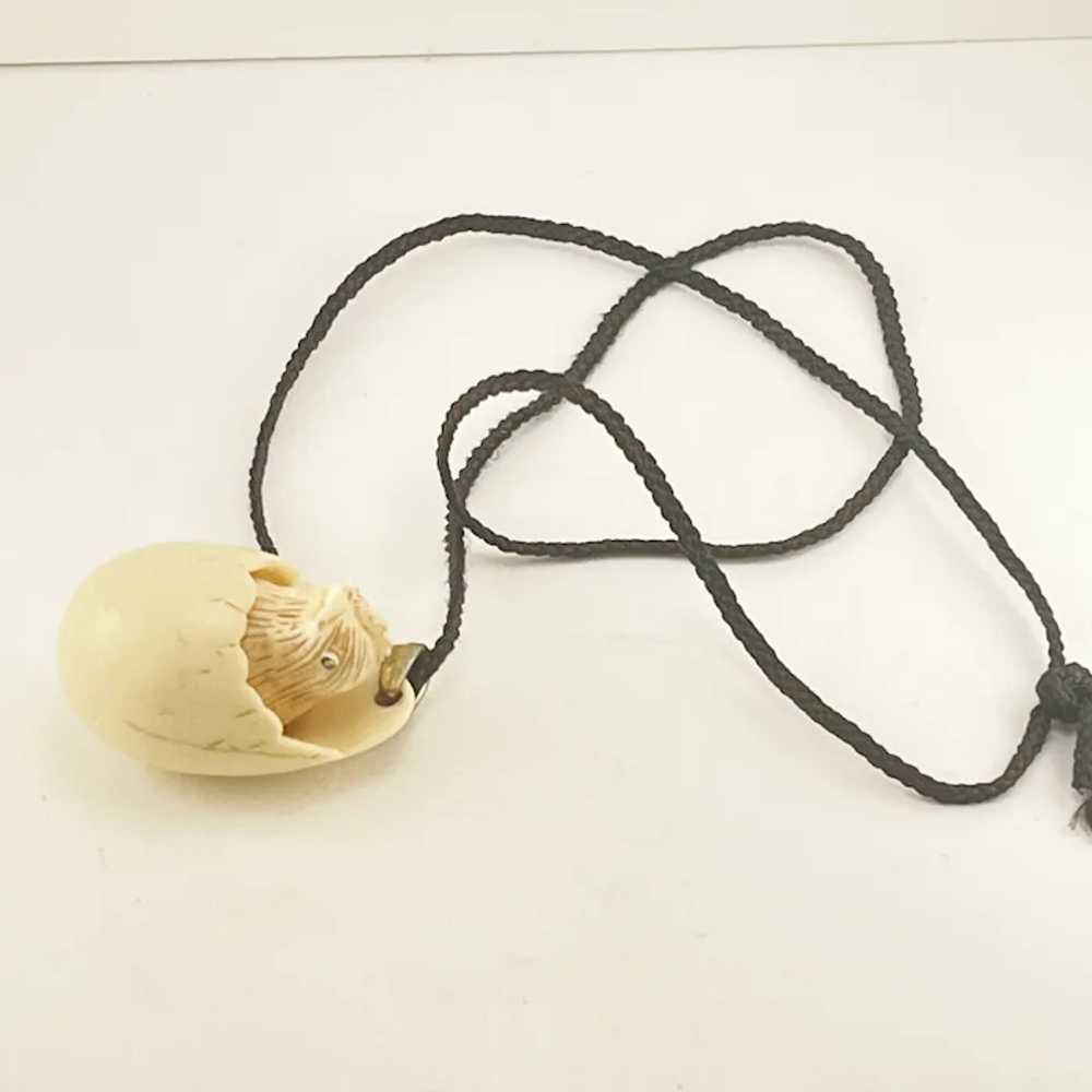 Luca Razza Hatching Chick Resin Necklace from 197… - image 3