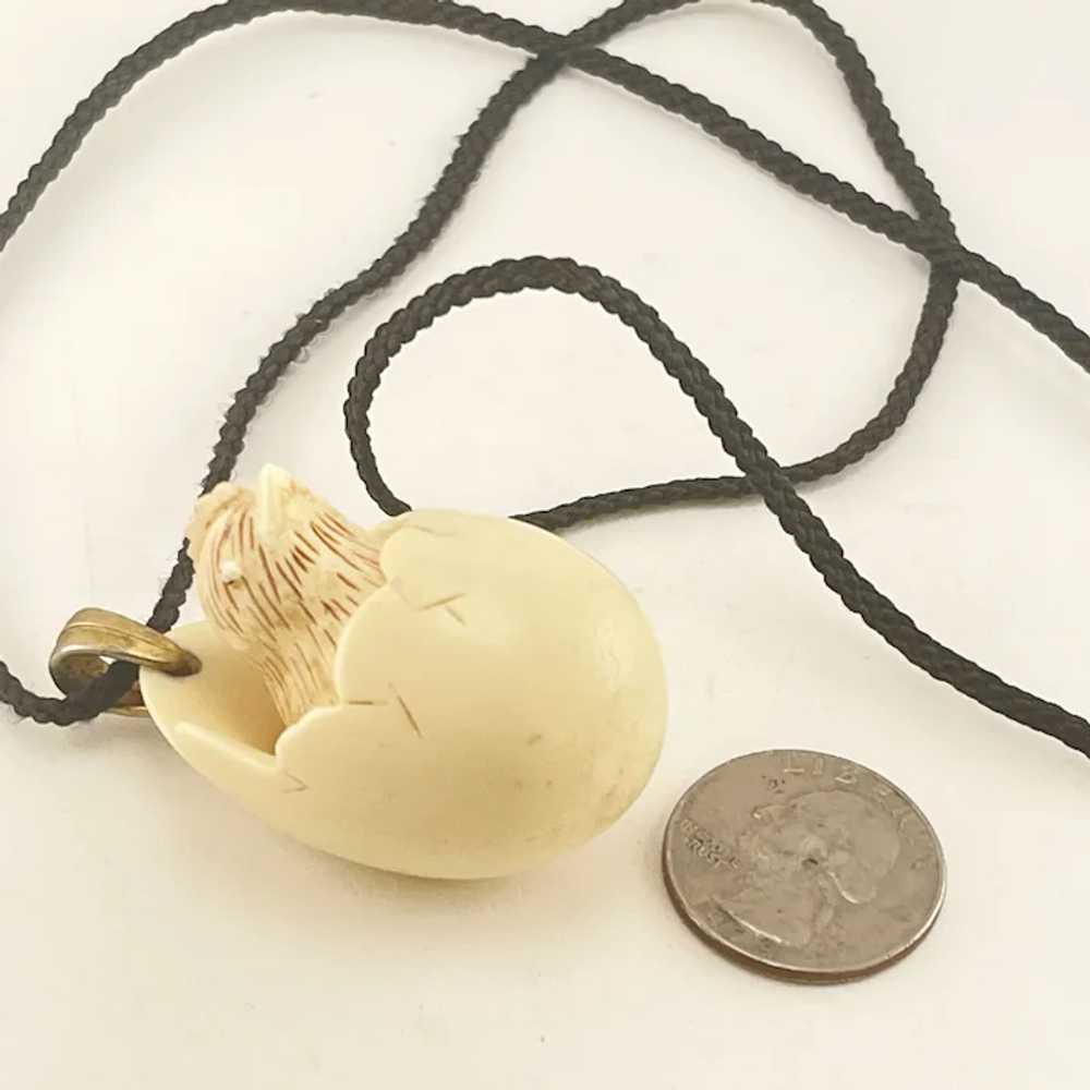 Luca Razza Hatching Chick Resin Necklace from 197… - image 4