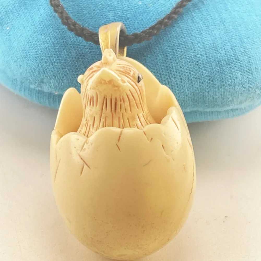 Luca Razza Hatching Chick Resin Necklace from 197… - image 7