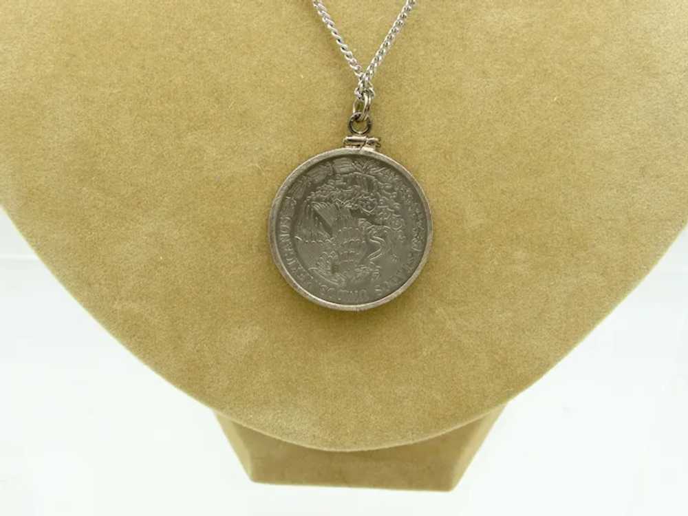 1975 Mexican Peso Pendant on Chain - image 4