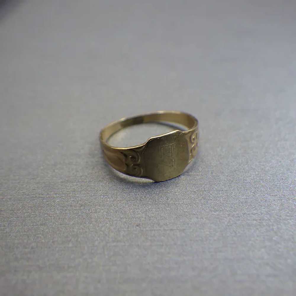 Antique Victorian 10k Gold Baby Ring, Infant Size… - image 3