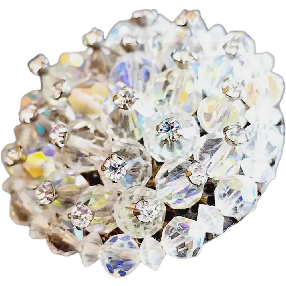 Vintage Crystal & Rhinestone Cluster Brooch [A172… - image 1